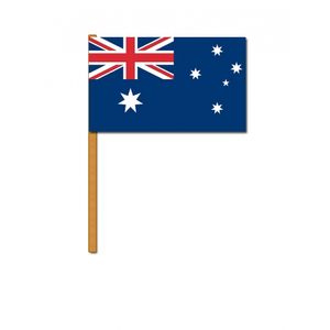 Luxe zwaaivlag Australie - 30 x 45 cm - op stok - landen versiering