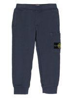 Stone Island Junior pantalon à patch logo latéral - Bleu - thumbnail