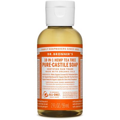 Dr. Bronner's Tea Tree 18-in-1 Pure-Castile Soap 60ml Dr. Bronner's Tea Tree 18-in-1 Pure-Castile Soap 60ml