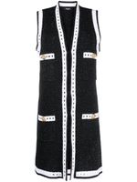 Balmain V-neck contrasting-border cardigan - Noir - thumbnail