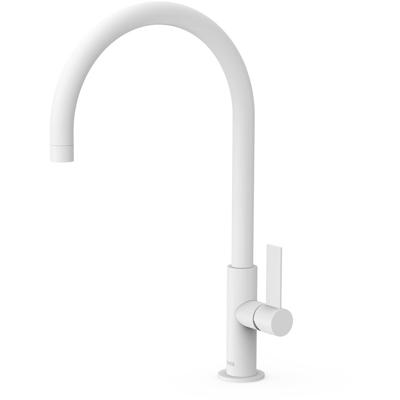Keukenkraan Tres Top | Opbouw | 360° Draaibaar | Mengkraan | 1-hendel | Rond | Wit mat