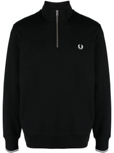 Fred Perry pull zippé à logo brodé - Noir