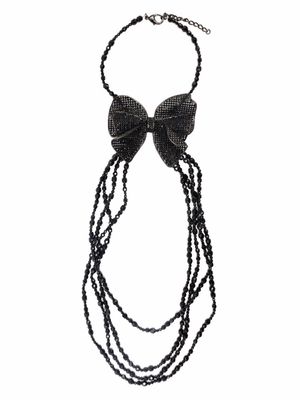 CHANEL Pre-Owned collier de perles à nœud (2009) - Noir