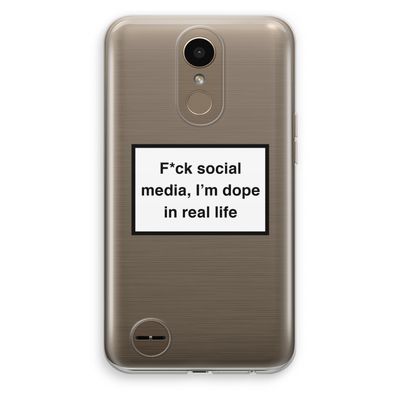 I'm dope: LG K10 (2017) Transparant Hoesje