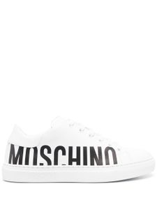 Moschino baskets à logo imprimé - Blanc