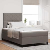 Boxspring bed met matras met hoofdeinde Taupe 120 x 190 cm Stof Boxspring bed met matras met hoofdeinde Taupe 120 x 190 cm Stof