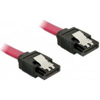 Delock 82676 Kabel SATA 6 Gb/s male recht > SATA male recht 30cm rood metaal