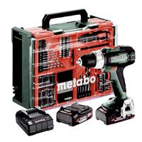 Metabo BS 18 L Set 614051710 Accu-schroefboormachine 18 V 2 Ah Li-ion Brushless, Incl. 2 accus, Incl. koffer, Incl. lader, Incl. accessoires