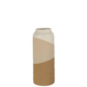 J-Line Vaas Cylinder Keramiek Beige|Lichtbruin Large