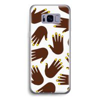 Hands dark: Samsung Galaxy S8 Transparant Hoesje - thumbnail
