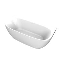 Arcqua Tira half vrijstaand bad - 170x80cm - back to wall - acryl - glans wit BAD108879