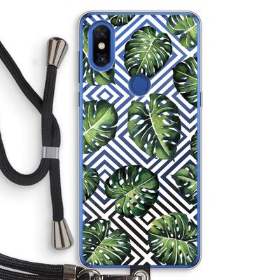 Geometrische jungle: Xiaomi Mi Mix 3 Transparant Hoesje met koord