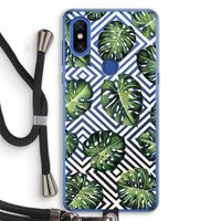 Geometrische jungle: Xiaomi Mi Mix 3 Transparant Hoesje met koord