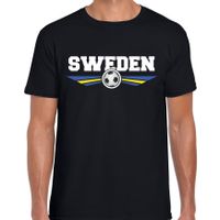 Zweden / Sweden landen / voetbal t-shirt zwart heren - thumbnail