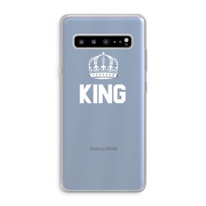 King zwart: Samsung Galaxy S10 5G Transparant Hoesje