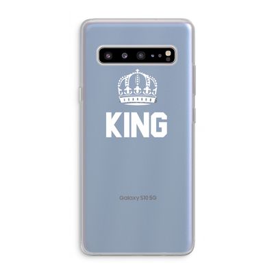 King zwart: Samsung Galaxy S10 5G Transparant Hoesje