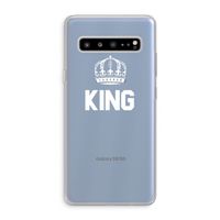 King zwart: Samsung Galaxy S10 5G Transparant Hoesje