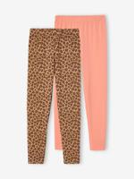 Set van 2 Basics meisjesleggings beige