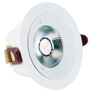 LED Downlight Lonar - Inbouw Rond 7W - Dimbaar - Natuurlijk 4000K - Mat Wit Aluminium Ø98mm