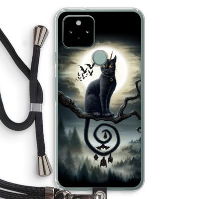 Moonlight Companions: Pixel 5 Transparant Hoesje met koord