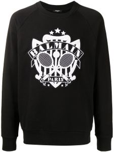 Balmain sweat à logo imprimé - Noir