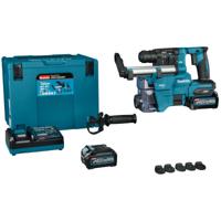 Makita HR010GD201 Accu combihamer SDS-Plus 2,1J + stofafzuiging XGT 40V Max 2.5Ah in Mbox