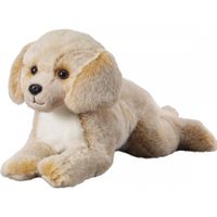 Pluche beige/blonde labrador honden knuffel 36 cm speelgoed - thumbnail