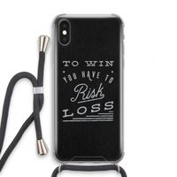 Risk loss: iPhone X Transparant Hoesje met koord