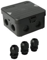 Enzo kabeldoos attema ak1 | + 3 wartels m20 ip65 zwart - 4034021