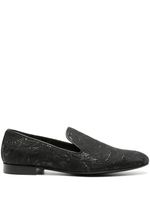 Versace chaussons Barocco en cuir - Noir