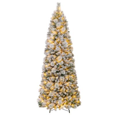 210 cm Kunstkerstboom met Verlichting Pop Up Dennenboom met 200 Warmwitte LED-lampen en 680 Takpunten