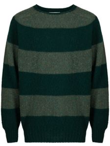 YMC Suedehead striped wool jumper - Vert