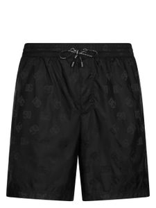 Dolce & Gabbana short de bain à motif monogrammé - Noir