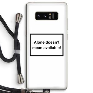 Alone: Samsung Galaxy Note 8 Transparant Hoesje met koord