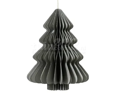 Kerstornament Papieren Kerstboom 40cm Grijs
