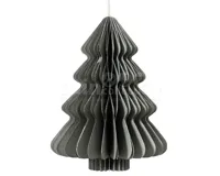 Kerstornament Papieren Kerstboom 40cm Grijs