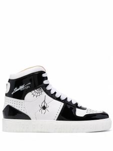 Philipp Plein baskets montantes en cuir - Blanc