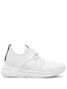 Moncler baskets en cuir à lacets - Blanc