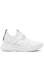 Moncler baskets en cuir à lacets - Blanc