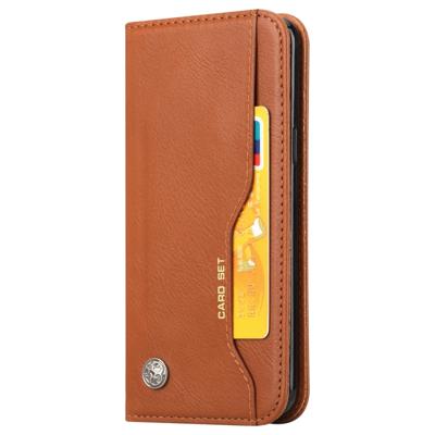 Knead huidtextuur horizontaal Flip lederen case voor Galaxy S9 met foto frame & houder & kaartsleuven & portemonnee (bruin)
