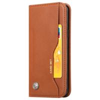 Knead huidtextuur horizontaal Flip lederen case voor Galaxy S9 met foto frame & houder & kaartsleuven & portemonnee (bruin)