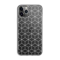 Zwart-witte kubussen: iPhone 11 Pro Max Transparant Hoesje
