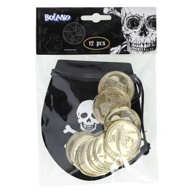 Boland Geldbuidel piraat + 12 munten