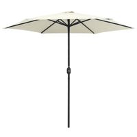 The Living Store Parasol The Living Store Tuinparasol - 270 x 246 cm - Zandwit - Polyester - Aluminium