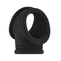 No.48 - Cockring with Ball Strap - Black