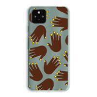 Hands dark: Google Pixel 5a 5G Transparant Hoesje