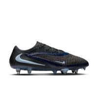Nike Phantom 6 Low Elite IJzeren-Nop Voetbalschoenen (SG) Zwart Lichtblauw