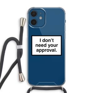 Don't need approval: iPhone 12 Transparant Hoesje met koord