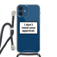 Don't need approval: iPhone 12 Transparant Hoesje met koord