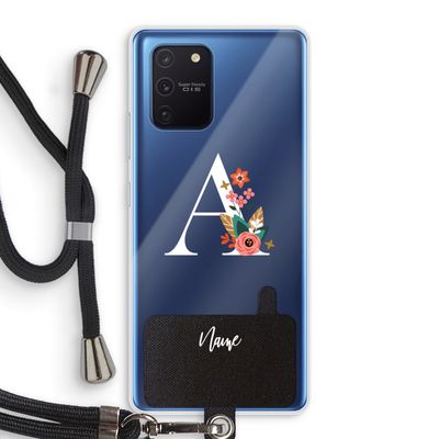 Pink Bouquet: Samsung Galaxy Note 10 Lite Transparant Hoesje met koord